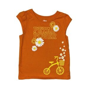 CIRCO Girl's Orange Graphic Tank Top 4T